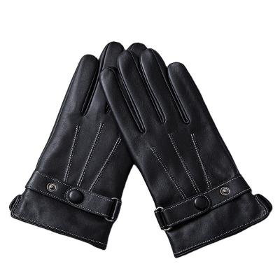 China Riding Windproof Winter Gloves Men Winter Thickened Warm Leather Gloves Waterproof Motor Windproof Touch Screen for sale