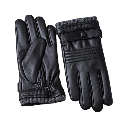 China Men's Windproof Logo Custom Made Leather Slim New Design Customized Fitted Training Gloves for sale