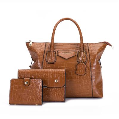 China Water Resistant 2021 High Quality Handbags For Women Luxury Female Bags Crocodile Grain Daily Set Bags for sale