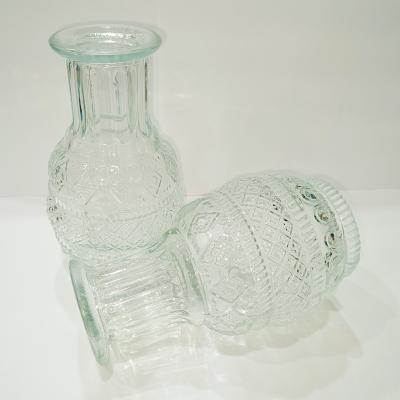 China Florero nórdico transparente de Bud Pot Bulk Custom Round Mini Cylinder Clear Glass Flower en venta