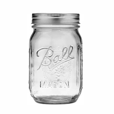 Κίνα Σφαίρα Mason Jar Αμερικανικό Mason Jar Glass Διαφανή βρώμη Σφραγισμένο Jar Milk Shake Wide Mouth Juice Glass Beverage Cup προς πώληση