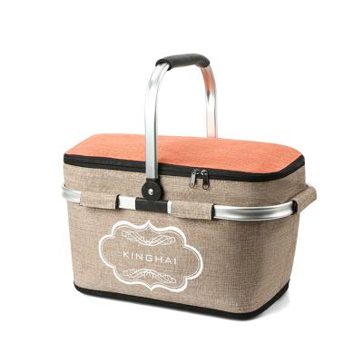 China Weight Capacity: 10KGS Wholesale Modern Design Increasing Aluminum Frame Picnic Basket Shopping Shopping Basket for sale