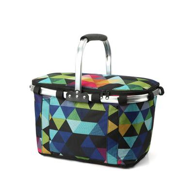 China Weight Capacity: Wholesale New Style 10KGS Durable Aluminum Handle Picnic Cooler Portable Shopping Basket for sale