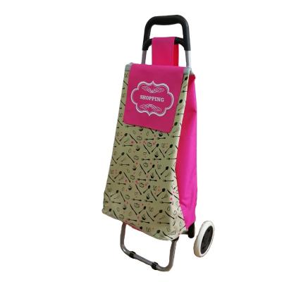 China Weight Capacity Manufacturer Made Shopping Mall Portable Cloth Bag Trolley Folding Shopping Cart for sale