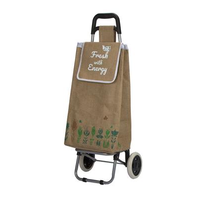 China Weight Capacity Cheap Price Large Capacity Portable Fabric Bag Camping Shopping Foldable Shopping Cart for sale