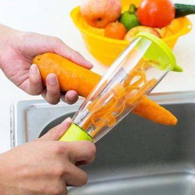 China Sustainable Fruit Peelers And Cutter With Vegetable Storage Box Potato Peeler Kitchen Gadgets for sale