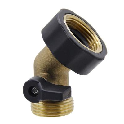 China Garden Spray Water Brass 45 Degree Water Hose Single Shut Off Valve for sale