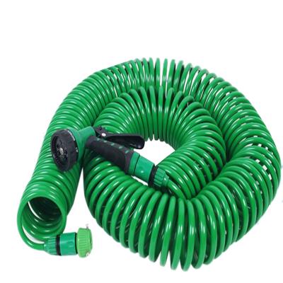 China 50FT Adjustable Garden Water Reel Hose With 7 Patter Spout for sale