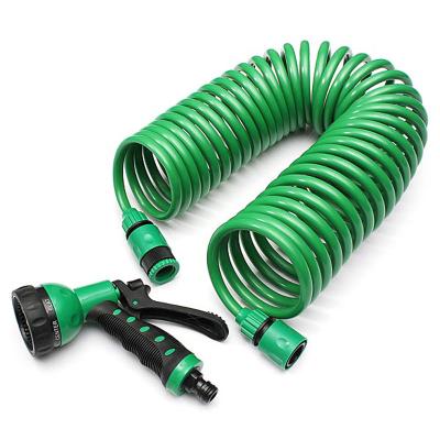 China 50FT Adjustable Garden Water Reel Hose With 7 Patter Spout for sale