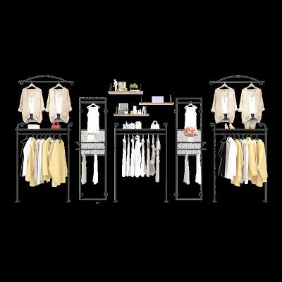 China Other Wire Clothes Garment Display Standbracket Rack Wedding Dress Rack Stainless Steel Display Rack for sale