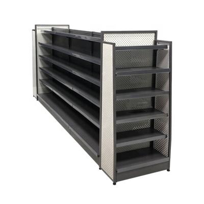 China Best Selling Custom Goods Single Sided Metal Supermarket Shelf Rack Supermarket Shopping Shelf for sale