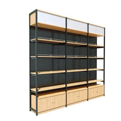 China Wholesale Double Sided Handmade Shelves Screen Supermarket Shelves Custom Traditional Type Supermarket Floor Shelves for sale