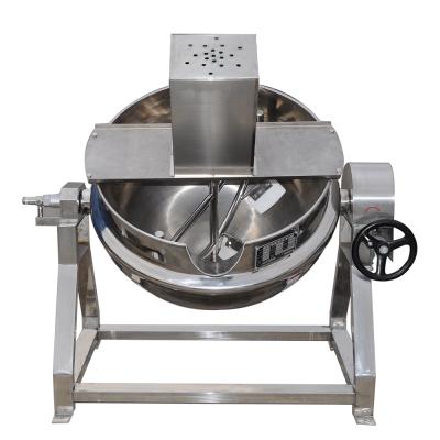 China Commercial Electric Heating Fried Rice Thicken Cooking Machine Canning Factory with Mixer for sale