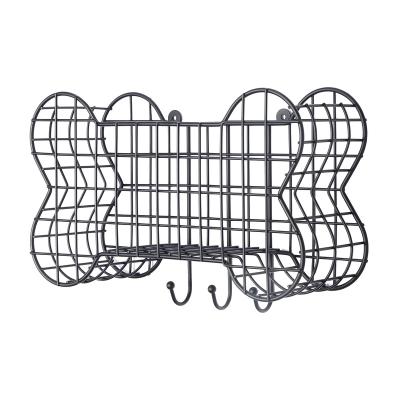 China Sustainable High quality wholesale Bone Shape Wire Dog Storage dish rack large for sale