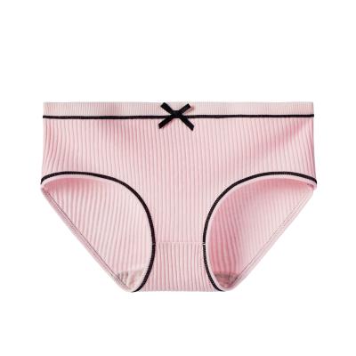 China Others Mid-waist Hip-lifting Women's Brand New Individually Wrapped Cotton Seamless Bowknot Panties For Girls for sale