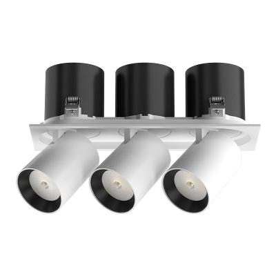 China Modern Product New Three Head 3*12W CRI>93 COB IP54 Waterproof Dimmable Recessed LED Downlight for sale