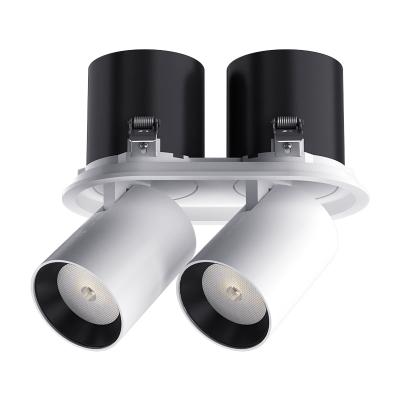 China Modern Factory Direct 2*12W Recessed Double Head COB LED Downlight For Hotel Decoration for sale