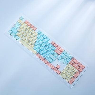 China Computer Keyboard Dazzling color contrast theme mechanical game keyboard key cap PBT heat sublimation OEM full set of key caps for sale