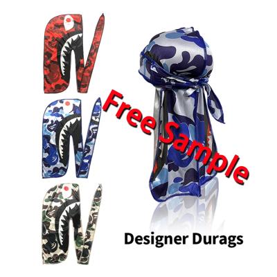 China Durags Vendor Satin Logo Color Silky Durags For Multifunctional Printed Custom Men Durags For Designer Silky Velvet for sale