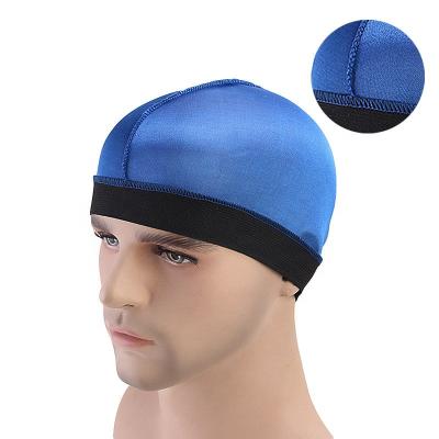 China Multifunctional Hot Selling High Quality Stocking Wave Caps Custom Logo Solid Color Silk Wave Hat For Men for sale