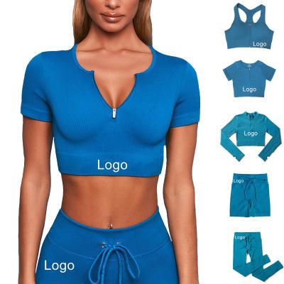 China Breathable 2022 New Design Yoga Set Fitness Women Workout Wears 5 Pieces Of Yoga&Fitn Set for sale