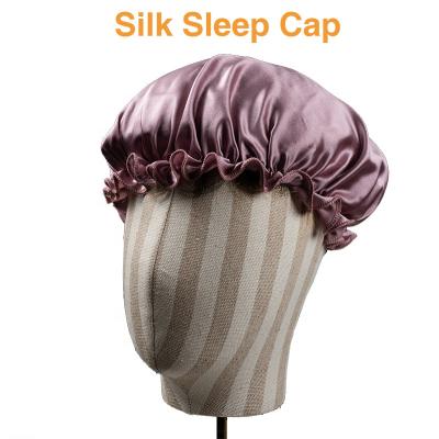 China Adjustable Cheap 100% Pure Silk Hair Wrap Mulberry Elastic Band Cloth Hood 6A-Grade Lace Turban 19 Momme Pure Silk Turban Hat Hood In Stock for sale