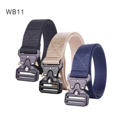 China Tactical Belt Men's Cloth Combat Metal Nylon Military Buckle Woven Belt Hunting Increasing Sports Cloth Belt WB11 for sale