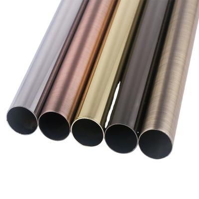 China 2021 Black Brown Gold Roman Curtain Pipe Eco-friendly New Product Supply Curtain Rods White Recommended Electric Pole for sale