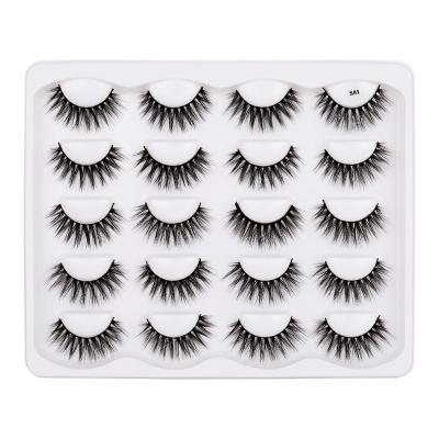 China Factory Wholesale Handmade High Quality False Mink Eyelashes 10 Synthetic Bottom Eye Lashes Sets Beauty Eye Lashes for sale