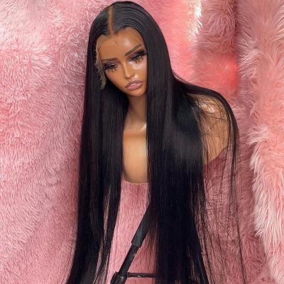 China Wholesale 130% Body Wave 150%1 80% Density Human Hair Wigs For Black Women Transparent Swiss Lace Front Wig Brazilian Virgin Cheap HD for sale