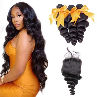 China Curly Curl Virgin Vietnamese Cuticle Aligned Hair Extensions Double Wave Hair Raw Loose Bundles With Closure for sale