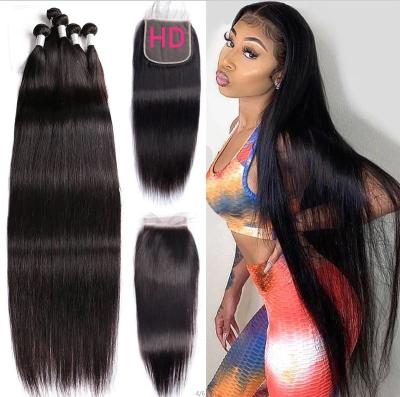 China Wholesale Vendors 100% Body Wave Brazilian Hair Extension Bundles With Lace Frontal Closure Raw Mink Weft Cuticle Aligned Hair Weave for sale