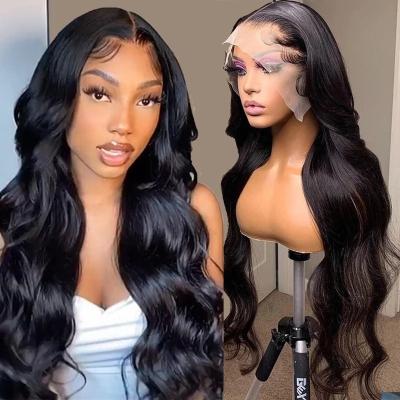 China Body Wave Lace Front Wigs Cuticle Aligned Indian Raw Virgin Human Hair Lace Wigs Glueless HD Full Body Wave Full Lace Wigs for sale