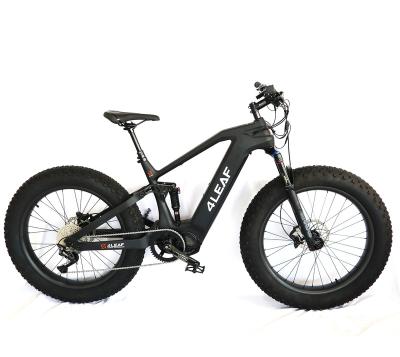 China Fat carbon fiber bike 48v 1000w 160N.m with Bafang M620 mid motor suspension Toray T800 full carbon slant ebike for sale