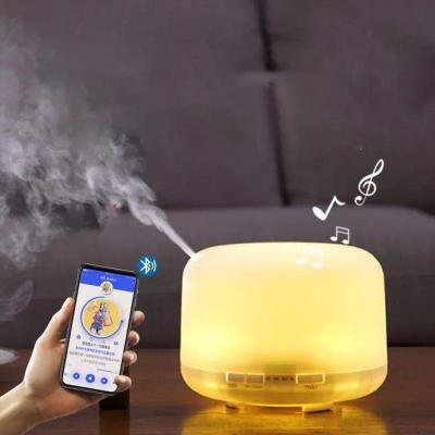 China Color Changing LED Light 2022 Air Cool Ultrasonic Mist Smart Led Humidifier H20 with Bluetooth-enabled Speaker Aroma Oil Essence Diffuser for sale