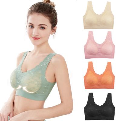 China Hot Selling Women's Sexy Lace One Piece Sleep Latex Seamless Bra 2.0 Plus Size for sale