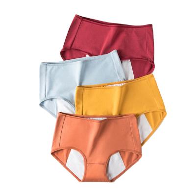 China Mid Waist Women Antibacterial Menstrual Period Panties Breathable Cotton Plus Size Underwear for sale