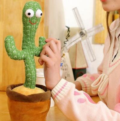 China Kids Play Amazon Cactus Doll Singing Music Dancing Cactus Cute Electric Twisting Talking Plush Toy Gift Electric for sale