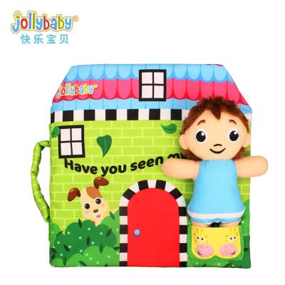 China Early Education Cloth Book Jollybaby Mini Sound Baby Cloth Bookcabin Cloth Book with BB Sound for sale