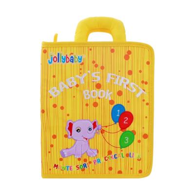 China Jollybaby Early Polyester Cloth Book Montossori Education Soft Infant Cloth Book With European EN 71 for sale