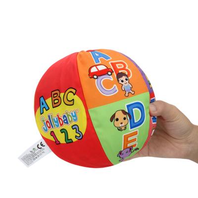 China Eco-friendly montessori fabric premium recognition alphabet toy ball kids material early educational toys ball for sale