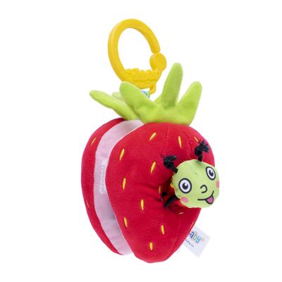 China Safety Discovery Baby Toys 2022 New Arrival Strawberry Fruit Baby Rattle Toys Set Sensory Toys for sale