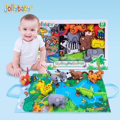 China Play Mat Jollybaby Three-Dimensional Early Education Baby Cloth Book With Play Mat for sale