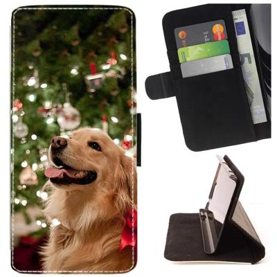 China PU Cell Phone Wallet Cover Blank Sublimation Flip Wallet Shockproof Printable PC Phone Leather Case for sale