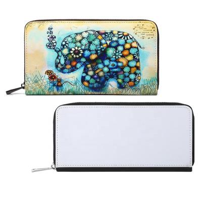 China Sublimation Factory Direct Unisex Printable Long Clutch Purse PU Sublimation Wallet Leather Blank for sale