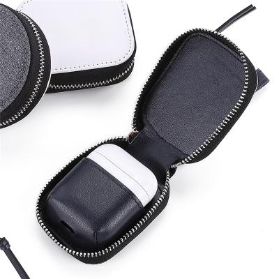 China For earbuds fashion sublimation protector PU leather protective cover earphone shockproof case for Airpods for sale