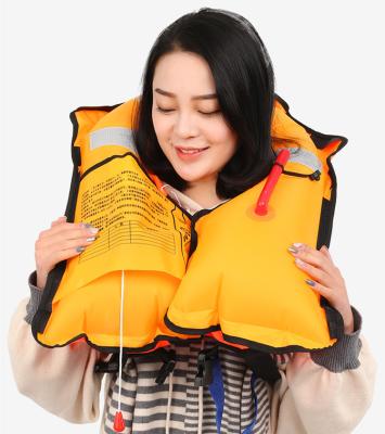 China Manual/Automatic CCS Certified Floating Life Jacket Inflatable Vest Adult Reflective Water Life Vest For Sale for sale