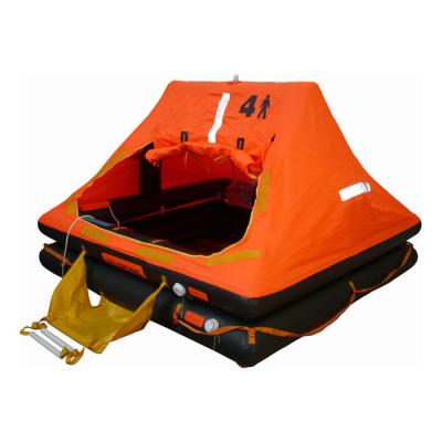 China Hot Selling Neoprene SOLAS Approved Self Righting Type 4 Person Inflatable Life Raft for sale