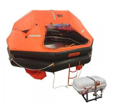 China Neoprene Factory Supplier SOLAS Approved Self Righting Type Inflatable Life Rafts For 10 Person for sale