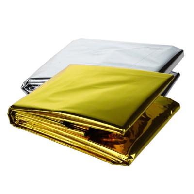 China Keep warm & Reflect Lights Survival Custom Blanket Professional Heated Space Rescue Aluminum Reflective Blanket For Sale for sale